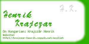 henrik krajczar business card