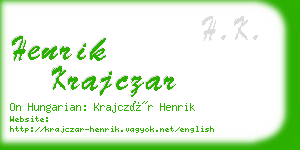 henrik krajczar business card